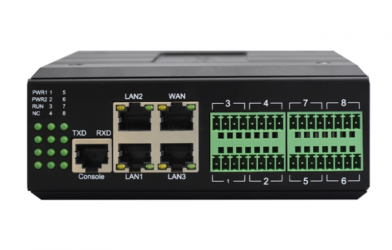 4千兆(3*LAN+1*WAN) 8路串口服務器   (帶WEB與SNMP網管)
