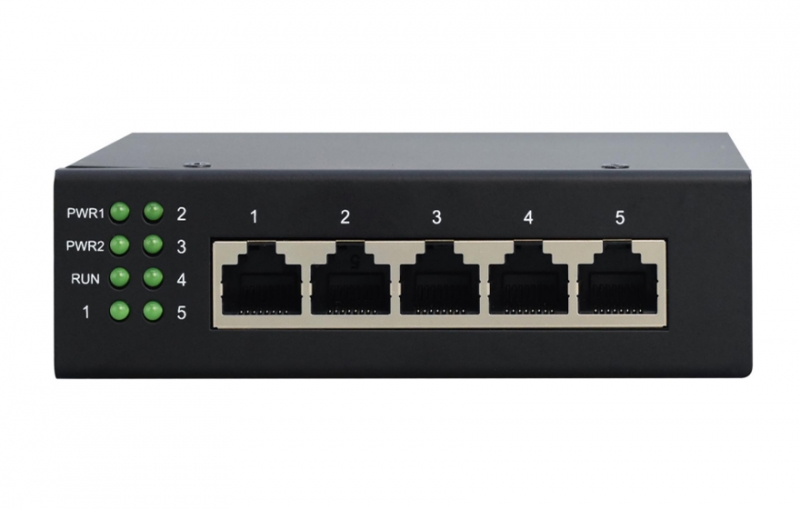 鋼殼桌面式 5路千兆電 交換機(5-12V供電)